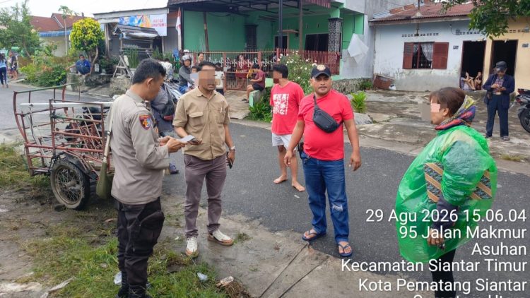 Personil Polsek Siantar Timur Tindaklanjuti Laporan Keributan di Jalan Makmur