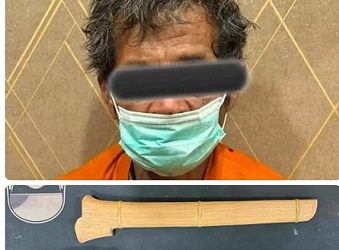 Polisi menangkap KT yang menikam AJS alias D hingga tewas di Plaza Kabanjahe. (Foto Ist)