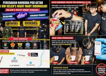 HW Helen's Night Mart Disegel Polisi (Foto Ist)
