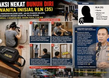 Hanya bersifat ilustrasi berdasarkan keterangan Polda Sumut terkait peristiwa meninggalnya mantan istri polisi di Kompleks Bumi Asri, Jalan Asrama, Kecamatan Medan Helvetia (Foto Ist)