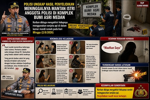Kapolrestabes Medan, Kombes Pol Jean Calvijn Simanjuntak - Mantan Istri Polisi Bunuh Diri Gunakan Senpi. (Ilustrasi jurnalx.co.id)