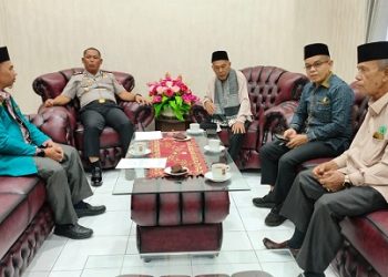Kapolres Simalungun AKBP Marganda Aritonang, S.H. S.I.K. M.M menerima audiensi dan silaturahmi DP MUI Kabupaten Simalungun