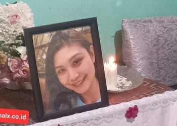 Foto almarhum Winda Lauren Gowasa yang diduga bunuh diri menggunakan senjata api mantan suaminya (Foto Romulo Sinaga / jurnalx.co.id)