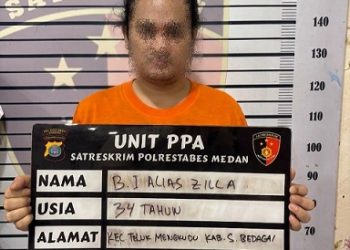 Pria " gemulai " berinisial B.I. alias Z memproduksi film porno yang dijual melalui aplikasi Mi Chat ditangkap polisi (Foto Ist)