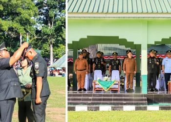Wali Kota Pematangsiantar Wesly Silalahi SH MKn diwakili Staf Ahli Bidang Pembangunan Muhammad Hamdani Lubis SH menghadiri Upacara Penutupan Dikmaba Inf TNI AD Gelombang II TA 2026 di Lapangan Jenderal Soedirman Rindam I/BB