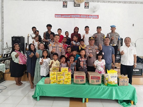 Polsek Siantar Martoba Berikan Bansos di Panti Asuhan Thabita Care