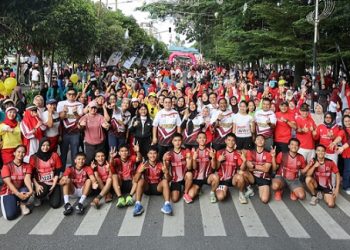 Wesly Silalahi Bersama Forkopimda Pematangsiantar Hadiri Fun Run Merah Putih 8,1K dan Pekan Olahraga di Arena CFD