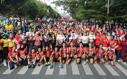 Wesly Silalahi Bersama Forkopimda Pematangsiantar Hadiri Fun Run Merah Putih 8,1K dan Pekan Olahraga di Arena CFD