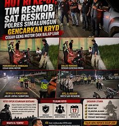 Tim Resmob Sat Reskrim Polres Simalungun Gencarkan Laksanakan KRYD Cegah Geng Motor dan Balap Liar