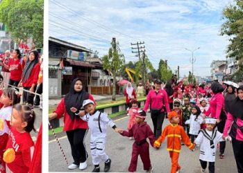 Anak anak TK Kemala Bhayangkari 09 Tanjungbalai ikuti Perlombaan dan Pawai Karnaval Kemerdekaan