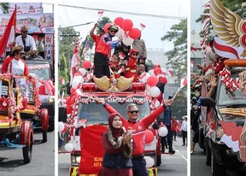 Peserta karnaval dilepas Wali Kota Pematangsiantar Wesly Silalahi SH MKn