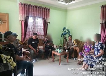 Pawas Kanit Intel IPDA Syaiful Bahri respon cepat melakukan pengecekan dan mediasi selisih paham warga di Jalan Wortel