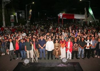 Wali Kota Pematangsiantar Wesly Silalahi SH MKn bersama Forkopimda hadiri Konser Merah Putih Rangkaian Semarak HUT ke-81 Kemerdekaan Ri di Jalan Merdeka depan Balai Kota
