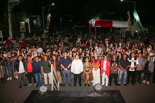 Wali Kota Pematangsiantar Wesly Silalahi SH MKn bersama Forkopimda hadiri Konser Merah Putih Rangkaian Semarak HUT ke-81 Kemerdekaan Ri di Jalan Merdeka depan Balai Kota