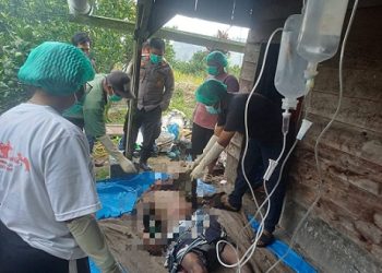Jenajah korban JMS saat di TKP