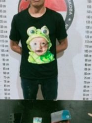 Tersangka MAC dan barang bukti