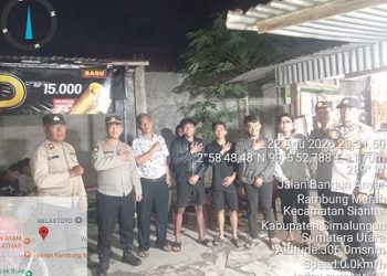 Kapolsek Gunung Malela AKP Hengky B. Siahaan, S.H. M.H Pimpin Patroli Blue Light Antisipasi Geng Motor dan Kejahatan Jalanan
