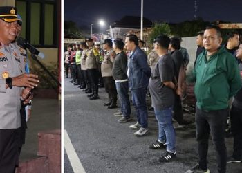 Wakapolres Pematangsiantar Kompol Budiono Saputro SH. MH Pimpin Apel KRYD Antisipasi Guantibmas 