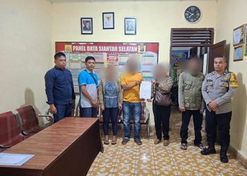 piket Pawas Kanit Reskrim IPDA J. Manihuruk SH dan personil respon cepat selesaikan dugaan tindak pidana penganiayaan di Jalan Parsoburan