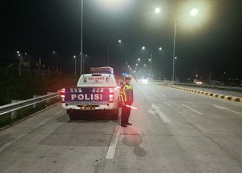 Kanit Turjawali IPDA Andriasih Saragih, SH bersama tim personelnya laksanakan patroli