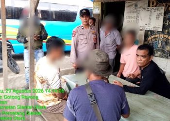 Personil Polsek Siantar Utara Respon Cepat Cek TKP Keributan di Jalan Gotong Royong
