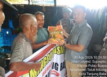 Polres Tanjungbalai Gelar Minggu Kasih, Bagikan Sembako dan Serap Aspirasi Warga Teluk Nibung