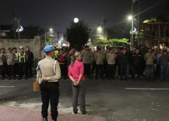 Kapolres Pematangsiantar AKBP Sah Udur T.M. Sitinjak SH. SIK. MH pimpin apel KRYD