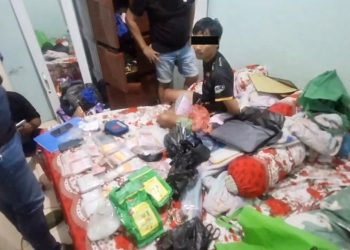 Pengedar sabu yang ditangkap polisi. (Foto Ist)