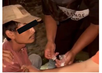 Pengedar narkoba sabu yang ditangkap pihak Polrestabes Medan. (Foto Ist)