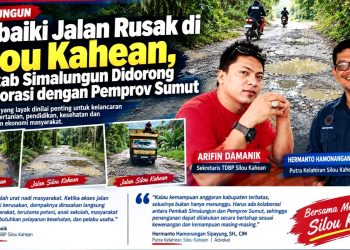 Sekretaris TDBP Silou Kahean, Arifin Damanik dan Hermanto Hamonangan Sipayung SH, CIM