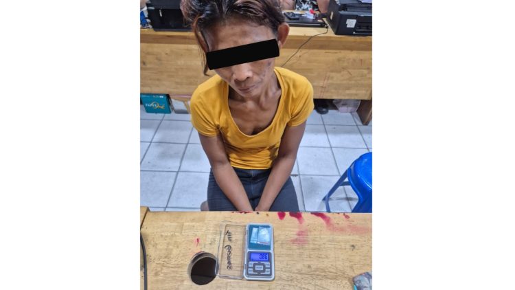 Polisi meringkus IRT inisial EV (43) diduga pengedar sabu di Jalan Tirtanadi Gang Lembah, Kecamatan Medan Sunggal (Foto Ist