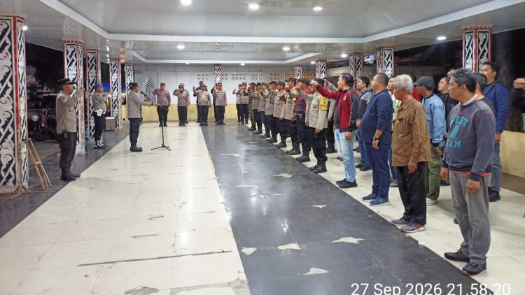 Wakapolres Pematangsiantar Budiono Saputro SH. MH Pimpin Apel KRYD Tiga Pilar
