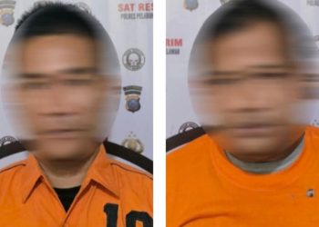 Dua pelaku curanmor diarea lokasi parkir di RS Marta Friska,Tanjung Mulia, Medan yang ditangkap polisi. (Foto Ist)
