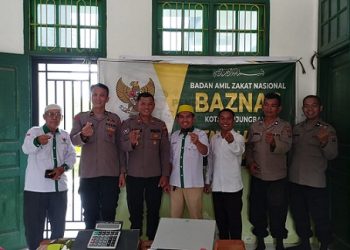 personel Sat Binmas menyambangi Kantor Badan Amil Zakat Nasional (BAZNAS) Kota Tanjung Balai