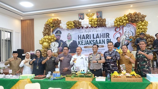 Kapolres Tanjungbalai AKBP Welman Feri, S.I.K. M.I.K Hadiri Syukuran Hari Lahir Kejaksaan RI ke-81