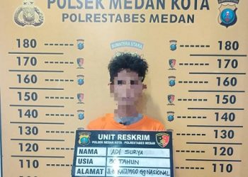 Pengedar sabu di Jalan Brigjen Katamso, Gang Nasional, Kelurahan Sei Mati, Kecamatan Medan Maimun yang ditangkap polisi. (Foto Ist)
