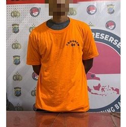 Tersangka AF alias An dan barang bukti
