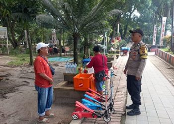 Bhabinkamtibmas Polsek Siantar Barat Laksanakan Patroli KRYD di Objek Vital Wilkumnya
