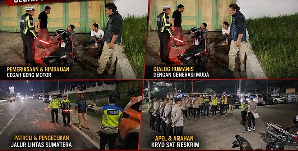 Tim Resmob Polres Simalungun Gelar Patroli Skala Besar di Malam Libur