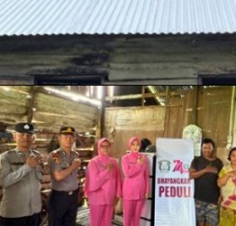 Peringati HKGB ke-74, Bhayangkari dan Polres Tanjungbalai Bedah Rumah Warga Sirantau
