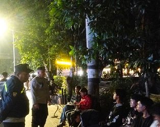 Personil Polsek Siantar Barat laksanakan KRYD di Lapangan Merdeka