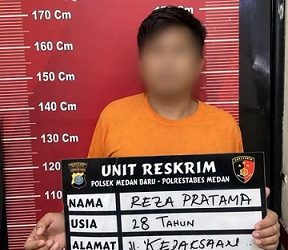 Maling laptop dan ponsel yang ditangkap pihak Polsek Medan Baru. (Foto Ist)