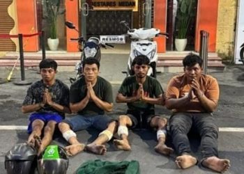 Para sindikat pelaku Curanmor dan Curas yang beraksi antarprovinsi yang telah bereaksi di 71 lokasi. (Foto Ist)