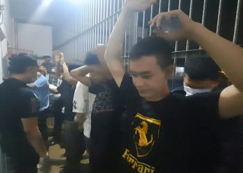 Tim gabungan Lapas Kelas IIB Tebingtinggi saat pemeriksaan terhadap para WBP