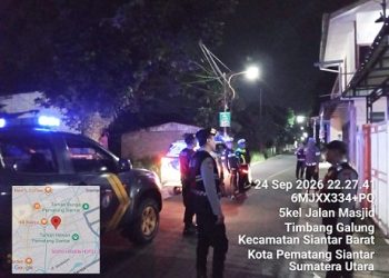 Personil Polres Pematangsiantar Laksanakan Patroli BLP Guna Ciptakan Situasi Aman dan Kondusif