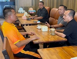 Kapolsek Siantar Timur IPTU Chandra Ritonga SH. MH koordinasi dengan 3 pilar