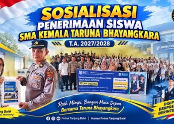 Polres Tanjungbalai Sosialisasi Penerimaan Siswa SMA Kemala Taruna Bhayangkara TA 2027/2028 di SMPN 4