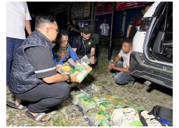 AM Pelaku kurir narkoba sabu tujuan Palembang  yang ditangkap polisi. (Foto Ist)