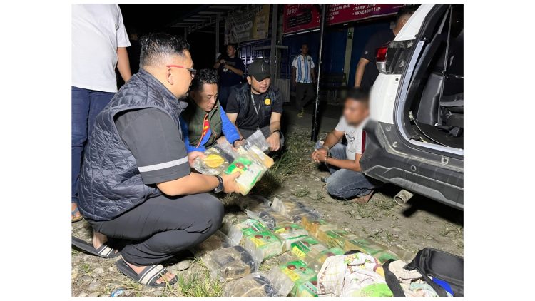 AM Pelaku kurir narkoba sabu tujuan Palembang  yang ditangkap polisi. (Foto Ist)