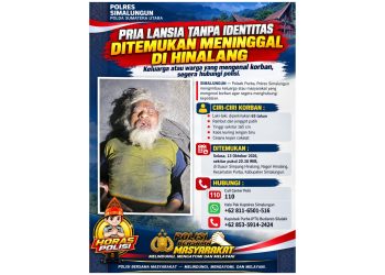 Pria Lansia Tanpa Identitas Ditemukan Meninggal di Hinalang